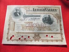 1901 LEHIGH VALLEY RAILROAD  STOCK CERTIFICATE  lot BW picture