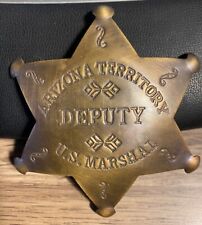 US DEPUTY MARSHAL Arizona Territory Brass Star Badge Pin Old West 3
