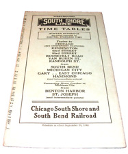 SEPTEMBER 1948 CHICAGO SOUTH SHORE AND SOUTH BEND TIMETABLE picture