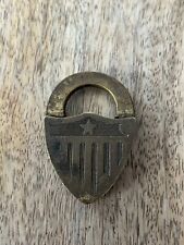 Vintage Antique Old Warded Brass Padlock No Key picture