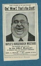 1898 AD ~ BAYLE'S HORSERADISH MUSTARD ~ 