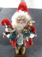 HOUSE OF HATTEN Santa Claus Figure with Elf Bunny & Bells 22.5