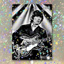 George Harrison Holographic Headliner Sketch Card Limited 1/5 Dr. Dunk Signed picture