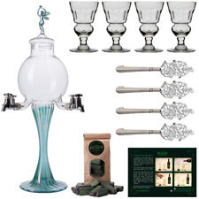 Absinthe Fountain Set Green Fairy | 4 Spouts | 4 Absinthe Glasses Spoons Sugar picture
