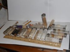 ANTIQUE DOCTOR PHARMACIST LOT X28 MEDICATION VIALS W/ LABLE CORK & SOME CONTENT picture