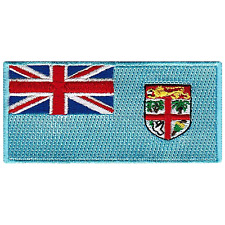 Fiji National Country Flag Iron on Patch Embroidered Sew On International picture