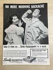 Sealy Posturepedic Mattress 1957 Vintage Print Ad Life Magazine picture
