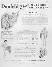 Vintage 1949 DUOFOLD Hunting Underwear Long Johns Print Ad picture