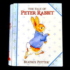 Peter Rabbit Metal Tin Box Book Shaped Vintage Beatrix Potter 1997 picture