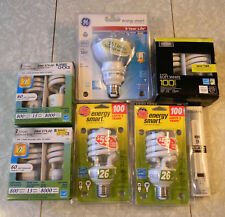 Lot of 10 Energy Smart CFL Light Bulb Soft White 60w 100w Outdoor Floodlight 65w picture