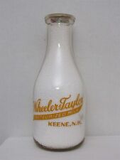 TRPQ Milk Bottle Wheeler & Taylor Dairy Keene NH GUARDING YOUR HEALTH 1941 picture