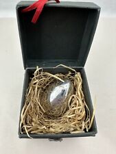 MICHAEL ARAM METAL “SERENITY” EGG ON NEST 1997 AMERICAN METALWARE COLLECTIBLE picture