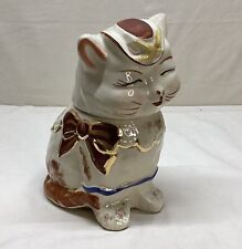 Vintage Patented Puss and Boots Shawnee Pottery Fancy Miss Prissy Cat Cookie Jar picture