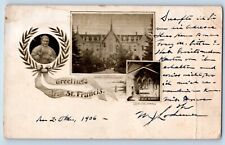 St Francis New York NY Postcard Greetings Church Multiview 1906 Vintage Antique picture