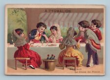Advertising TRADE CARD Pygmalion Large Novelty Stores Paris France Dining Table picture