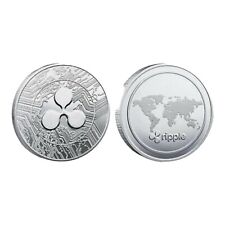 Silver Plated Commemmorative Ripple Cryptocurrency Coin,COA & Case-Like Bitcoin  picture