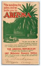 1927 Arizona Republican Midwinter Resource Edition Salt River Valley Postcard picture