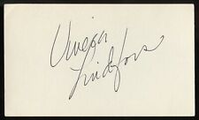 Viveca Lindfors d1995 signed autograph auto 3x5 Cut Swedish American Actress picture