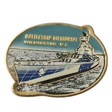 USS North Carolina Battleship Memorial Scenic Travel Souvenir Pin picture