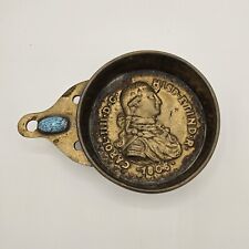 1807 Charles IV Spanish Colonial Porringer with Antique No. 8 Turquoise Stone picture