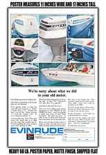 11x17 POSTER - 1964 Were Sorry About What We Did to Your Old Motor Evinrude picture