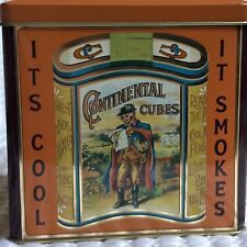 Continental Cubes Ready For The Pipes Metal Tin Made In England Tobacco Tin Used picture
