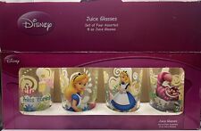 Boxed Set Of 4 Disney's Alice In Wonderland 6oz Juice Glasses Cheshire Cat READ picture