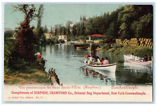 c1905 Panoramic View of Water (Bosphore) Rug Advertising Constantinople Postcard picture