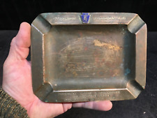 Vintage Brass Ashtray Dwight Eisenhower 63 Birthday Hershey Pa Republican club picture