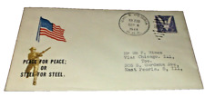 1944 ROCK ISLAND ENVELOPE CRI&P CHICAGO & PEORIA RPO HANDLED WWII ENVELOPE picture