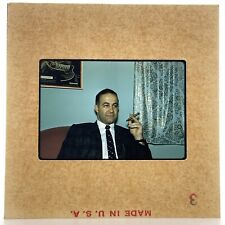 Vintage 60s 35mm Slide Man Posed With Cigar picture