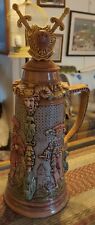 LARGE Vintage Handmade Very Ornate & Decorative STEIN Colors Are Gorgeous 🥰 picture