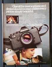 Vintage 1980 Mamiya ZE 35mm Camera Full Page Original AD picture
