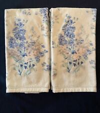 Vintage Laura Ashely Floral Plush Hand Towels Pink & Blue Cottage Farmhouse Set picture