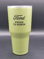 Ford Proud To Honor 30oz Big Frig Tumbler Cup Lid Green Stainless Steel picture