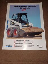 Bobcat Skid Steers Loader Buckets Brochure, Melroe Company, Tiffin, Ohio picture