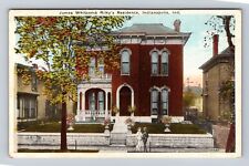 Indianapolis IN-James Whitcomb Riley House, Vintage Souvenir Postcard picture