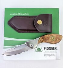 Pioneer Brand - Limited Edition Wood Handle Pocket Folding Knife & Case picture