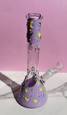 10” Glow In The Dark Bong, Hand painted Bongs, Water Pipe Tobacco Pipes picture