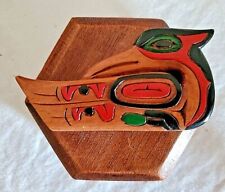 NATIVE Pacific Northwest CANADA Carved LOON Spirit Box 