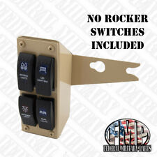 LIGHTED ROCKER SWITCH PANEL 4 GANG - NO SWITCHES - TAN  H1 HUMVEE M998 MILITARY picture
