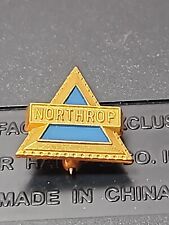 Vintage Northrop Lapel OR Hat Pin Triangle Gold Tone Blue Inside JRR6 picture