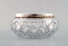 Crystal bowl with silver border, 1930s / 40s. picture