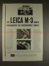1958 Leica M-3 M3 Camera Ad - Makes Photography Simple picture