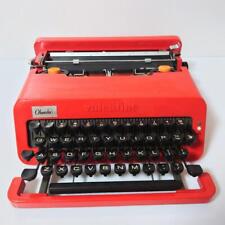 Olivetti Valentine Typewriter Red With Case RARE Used picture
