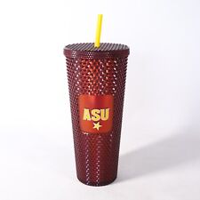Starbucks Arizona State University ASU Maroon Gold Studded Cold Cup Tumbler 24oz picture