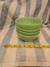 Four 4 Vintage Jadeite Chili Soup Cereal Bowl Unmarked 5 1/2 x 2 3/4 Green Glass picture