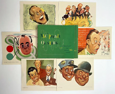 1947 NBC Parade Of Stars Caricature Portrait Prints Folio By Sam Berman Complete picture