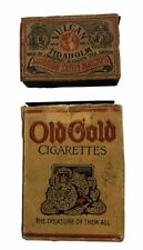 1930’s Old Gold Cigarettes NO. 71 & Vulcan Matches Trick Packages No Keys (K) picture