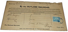 AUGUST 1901 RUTLAND RAILROAD ARLINGTON OGDENSBURGH NEW YORK FREIGHT BILL picture